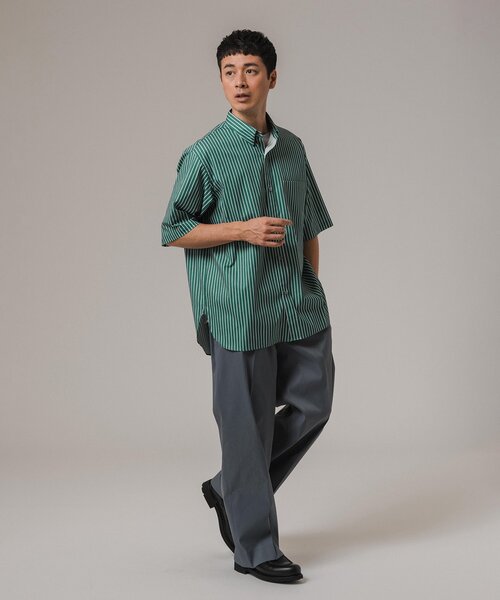 EDIFICE（エディフィス）の「"MULTI FUNCTION" ショートスリーブ ストライプ ボタンダウンシャツ（シャツ/ブラウス・メンズ・グリーン/ブルー系その他/ベージュ/ブラック・SMALL/X-LARGE/LARGE/MEDIUM）」の18枚目の写真