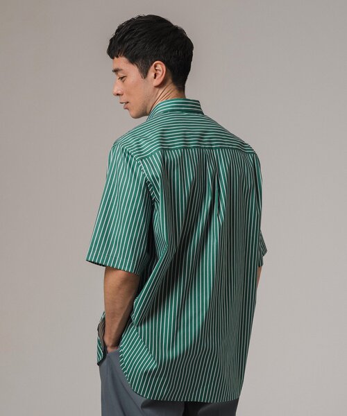 EDIFICE（エディフィス）の「"MULTI FUNCTION" ショートスリーブ ストライプ ボタンダウンシャツ（シャツ/ブラウス・メンズ・グリーン/ブルー系その他/ベージュ/ブラック・SMALL/X-LARGE/LARGE/MEDIUM）」の22枚目の写真