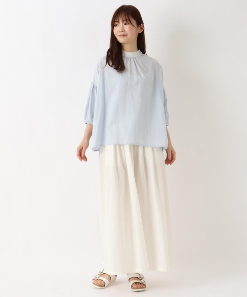 one'sterrace(ワンズテラス)の「レースハイネック 5分袖ブラウス(シャツ/ブラウス・レディース・アイボリー系8・02)」の20枚目の写真