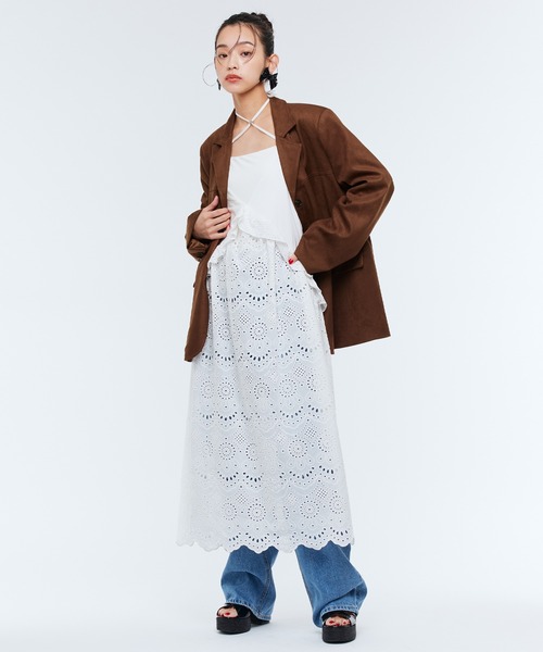 Narcissus（ナルシス）の「チョーカーキャミソール/カップ付き《動画あり》（キャミソール・レディース・ホワイト/ブラック・FREE）」の4枚目の写真