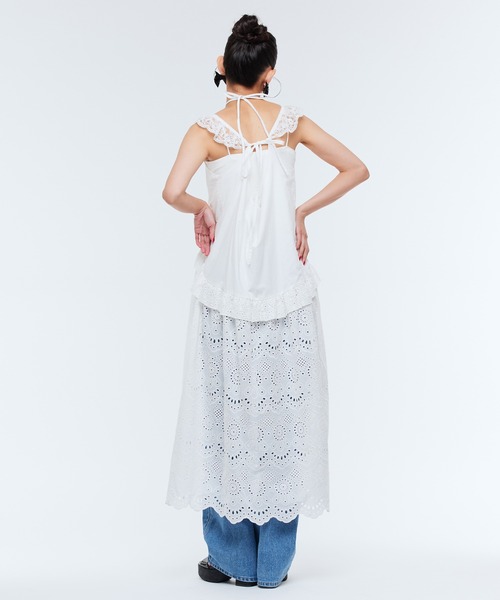 Narcissus（ナルシス）の「チョーカーキャミソール/カップ付き《動画あり》（キャミソール・レディース・ホワイト/ブラック・FREE）」の5枚目の写真