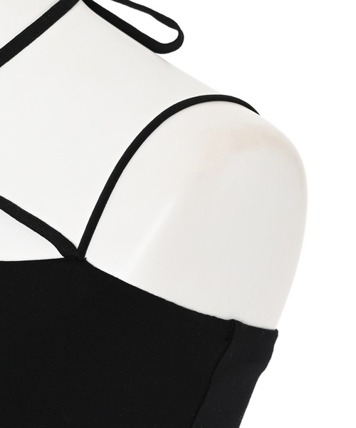 Narcissus（ナルシス）の「チョーカーキャミソール/カップ付き《動画あり》（キャミソール・レディース・ホワイト/ブラック・FREE）」の7枚目の写真