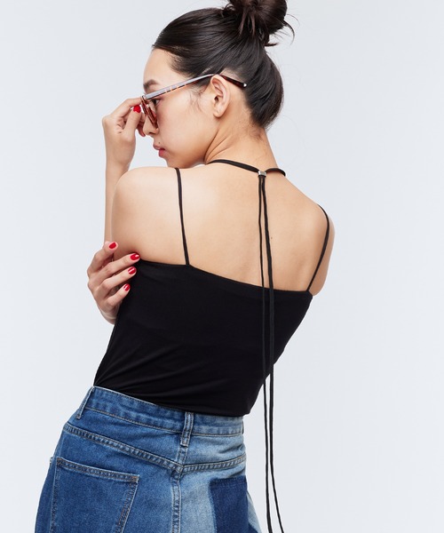 Narcissus（ナルシス）の「チョーカーキャミソール/カップ付き《動画あり》（キャミソール・レディース・ホワイト/ブラック・FREE）」の20枚目の写真