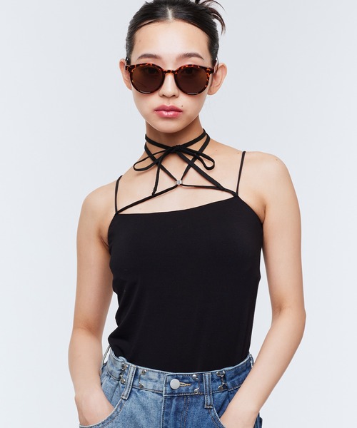 Narcissus（ナルシス）の「チョーカーキャミソール/カップ付き《動画あり》（キャミソール・レディース・ホワイト/ブラック・FREE）」の21枚目の写真