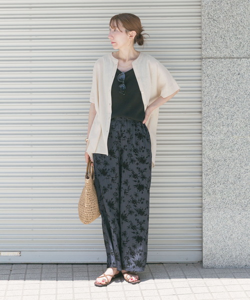 ITEMS URBANRESEARCH（アイテムズ アーバンリサーチ）の「リネンレーヨンフレンチシャツ（シャツ/ブラウス・レディース・ブラック/ブラウン/ライトベージュ・FREE）」の13枚目の写真