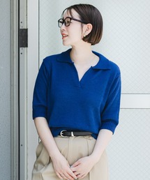 ロッソ アーバンリサーチ ニット 半袖 ウール混 トップス レディース フリーサイズ ブラウン系 ROSSO URBAN RESEARCH ROSSO WOMEN｜アーバンリサーチ ロッソ
