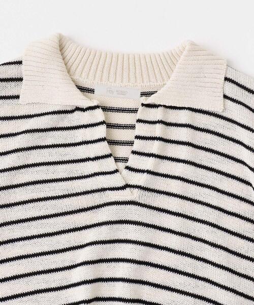 F by ROSSO（エフバイロッソ）の「F by ROSSO　オープンカラーサマーニット（ニット/セーター・レディース・ブルー/ライトベージュ/その他1・FREE）」の20枚目の写真