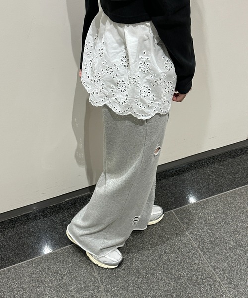 WEGO（ウィゴー）の「WEGO/エンブロレースリボンスカート（スカート・レディース・ホワイト・FREE）」の3枚目の写真