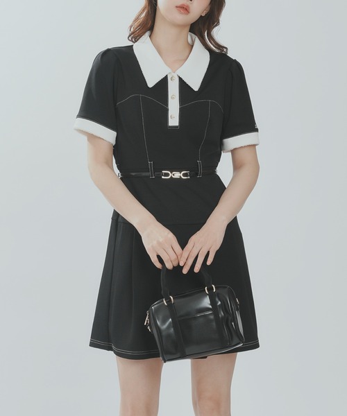 レトロクラシックポロワンピース / Retro classic polo onepiece