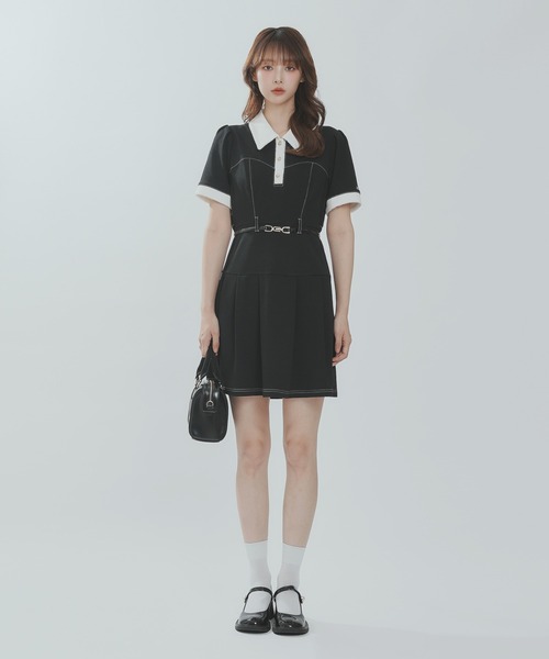 乗馬ポロワンピース レースアップポロワンピース – WEGO ONLINE STORE