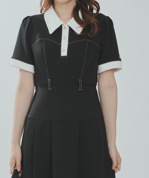 Lallana（ララーナ）の「レトロクラシックポロワンピース / Retro