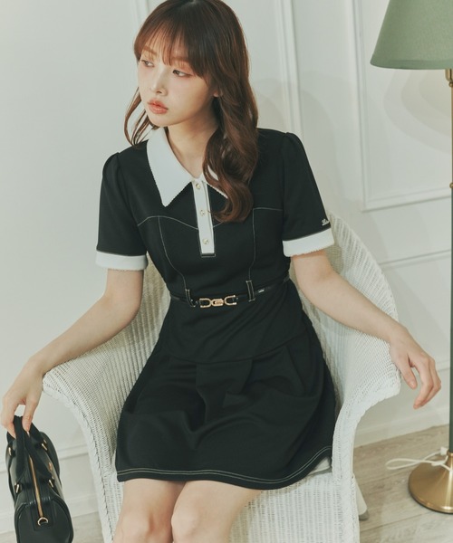 レトロクラシックポロワンピース / Retro classic polo onepiece