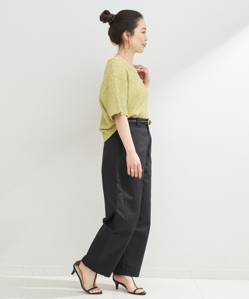 TMGE Tシャツ 濃紺 Sサイズ VIBE ON! ジャケット柄 SHIPS Colors:〈手洗い可能〉シルケット 天竺 2WAY トップス