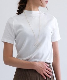【柔らかなコットン100%フライス素材♪】半袖プチハイTシャツ