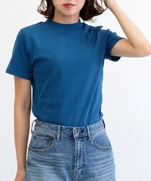 【柔らかなコットン100%フライス素材♪】半袖プチハイTシャツ