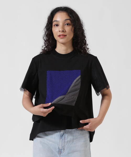  AULA AILA アウラアイラ メッシュコンビネーションTシャツ 新品 AULA AILA(アウラ アイラ)別注メッシュコンビネーションT(T