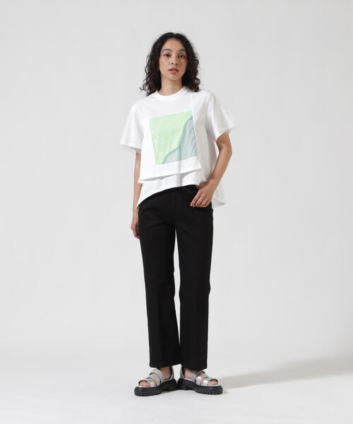 ￼ AULA AILA アウラアイラ　メッシュコンビネーションTシャツ　新品 AULA AILA（アウラ アイラ）別注メッシュコンビネーションT（T