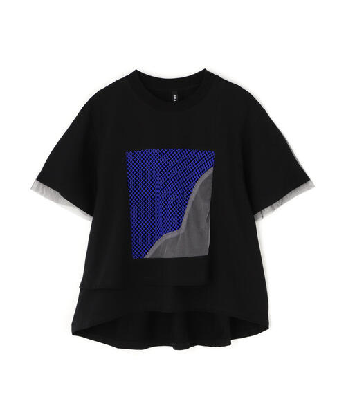 AULA AILA(アウラアイラ)の「AULA AILA(アウラ アイラ)別注メッシュコンビネーションT(Tシャツ/カットソー・レディース・ホワイト/ブラック・0)」の10枚目の写真