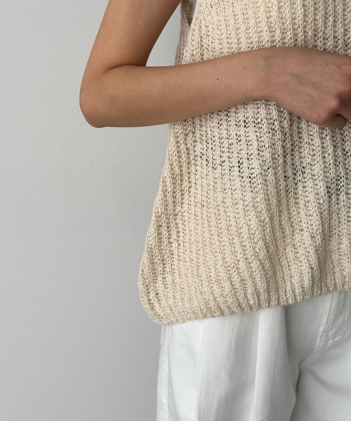 CANAL JEAN(キャナルジーン)の「El mar ヘンリーバルーンニットタンクトップ(タンクトップ・レディース・アイボリー/ブラック・ONE SIZE)」の13枚目の写真