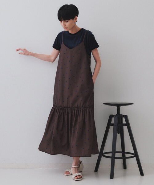 OPAQUE.CLIP（オペークドットクリップ）の「ベロアTシャツ【洗濯機洗い可】（Tシャツ/カットソー・レディース・チャコール/ネイビー系4・38/40/42）」の8枚目の写真