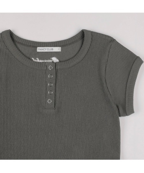 セール】【FANCY CLUB】SIDE BUCKLE RIBBED TEE（Tシャツ