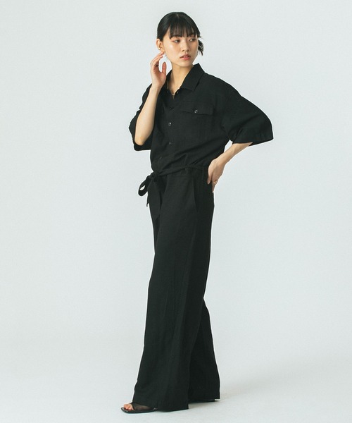 ROSE BUD（ローズバッド）の「(GENE HEAVENS)ALL IN ONE（つなぎ/オールインワン・レディース・ブラック/ベージュ・ONE SIZE）」の5枚目の写真