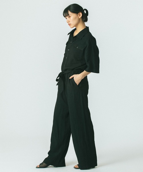 ROSE BUD（ローズバッド）の「(GENE HEAVENS)ALL IN ONE（つなぎ/オールインワン・レディース・ブラック/ベージュ・ONE SIZE）」の6枚目の写真