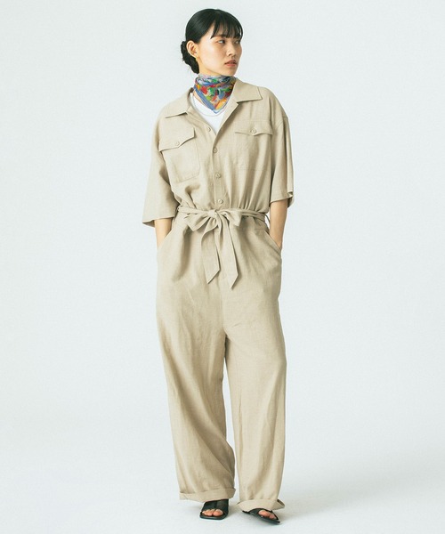 ROSE BUD（ローズバッド）の「(GENE HEAVENS)ALL IN ONE（つなぎ/オールインワン・レディース・ブラック/ベージュ・ONE SIZE）」の12枚目の写真