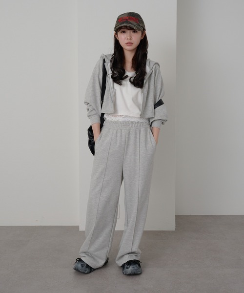 RAY CASSIN（レイカズン）の「【セットアップ対応】フード付ダブルジップパーカー（パーカー・レディース・グレー/ホワイト/ブラック系その他2/ホワイト系その他・FREE）」の15枚目の写真