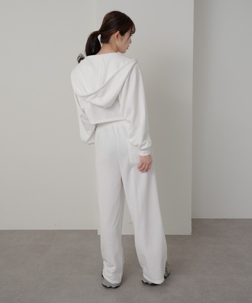 RAY CASSIN（レイカズン）の「【セットアップ対応】フード付ダブルジップパーカー（パーカー・レディース・グレー/ホワイト/ブラック系その他2/ホワイト系その他・FREE）」の9枚目の写真