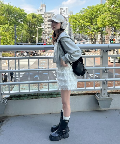 RAY CASSIN（レイカズン）の「【セットアップ対応】フード付ダブルジップパーカー（パーカー・レディース・グレー/ホワイト/ブラック系その他2/ホワイト系その他・FREE）」の22枚目の写真