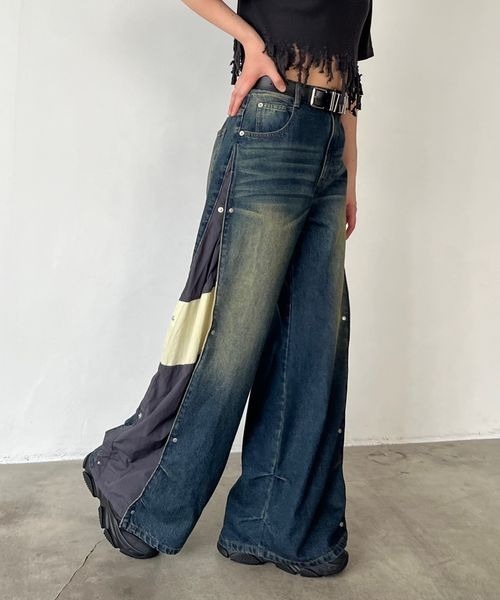 Anui（アニュイ）の「【UNISEX/3サイズ展開】サイドアジャストデニム（デニムパンツ・レディース・ブルー/ブラック・SMALL/MEDIUM/LARGE）」の9枚目の写真