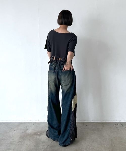 Anui（アニュイ）の「【UNISEX/3サイズ展開】サイドアジャストデニム（デニムパンツ・レディース・ブルー/ブラック・SMALL/MEDIUM/LARGE）」の11枚目の写真