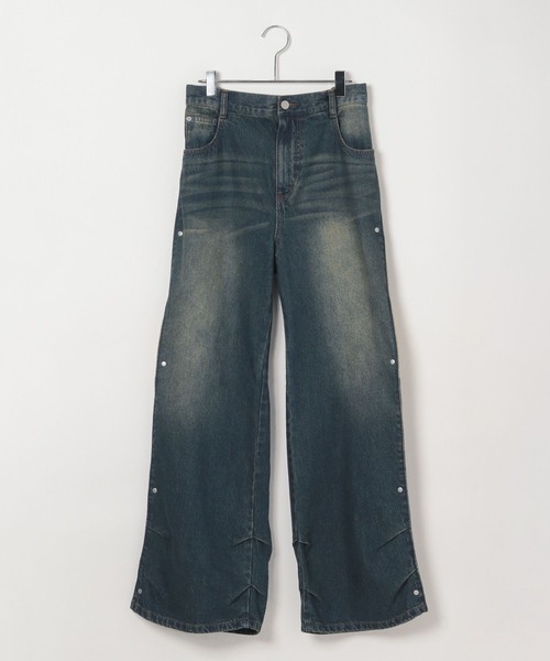 UNISEX/3サイズ展開】サイドアジャストデニム（デニムパンツ