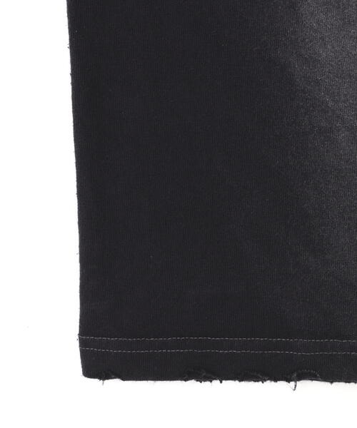DankeSchon PIGMENT SPRAY S/S TEE MORTAL ブラック DankeSchon/ダンケシェーン/PIGMENT SPRAY S/S TEE MORTAL（T