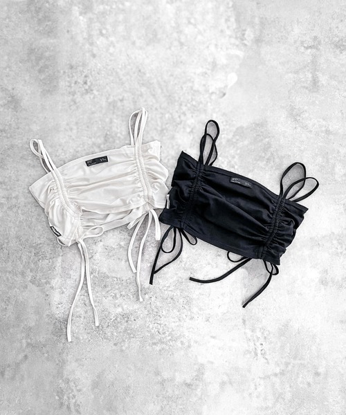 Y/lim（イリム）の「ギャザービスチェキャミ（キャミソール・レディース・オフホワイト/ブラック・M/L）」の21枚目の写真