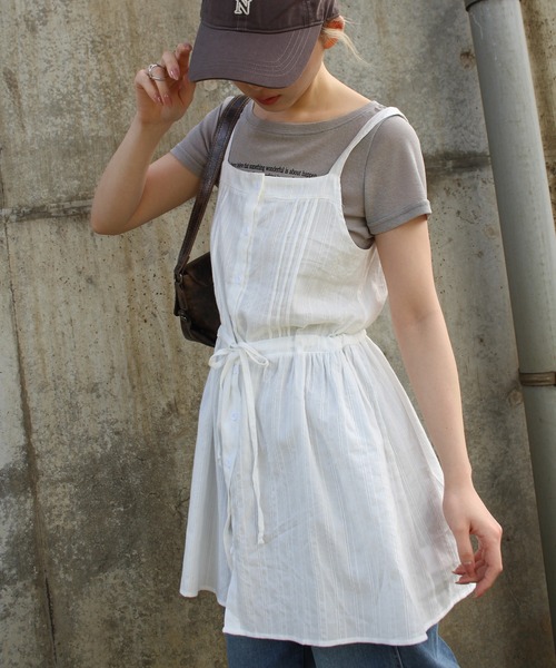 【未使用】シェアースピリット(Share Sprit)  豪華装飾ミニワンピース SLY | LACE UP GATHER ショートワンピース (ワンピース(ミニ
