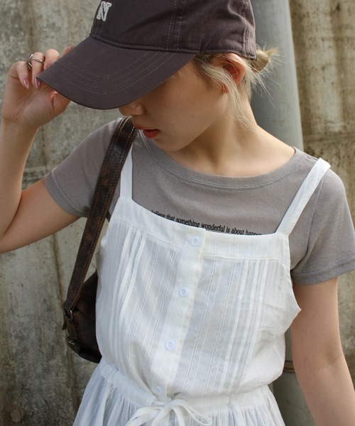 SpRay(スプレイ)の「前ボタンミニキャミワンピース(ワンピース・レディース・ホワイト/ブラック・FREE)」の14枚目の写真