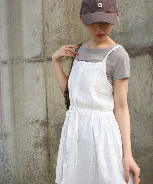 SpRay(スプレイ)の「前ボタンミニキャミワンピース(ワンピース・レディース・ホワイト/ブラック・FREE)」の16枚目の写真