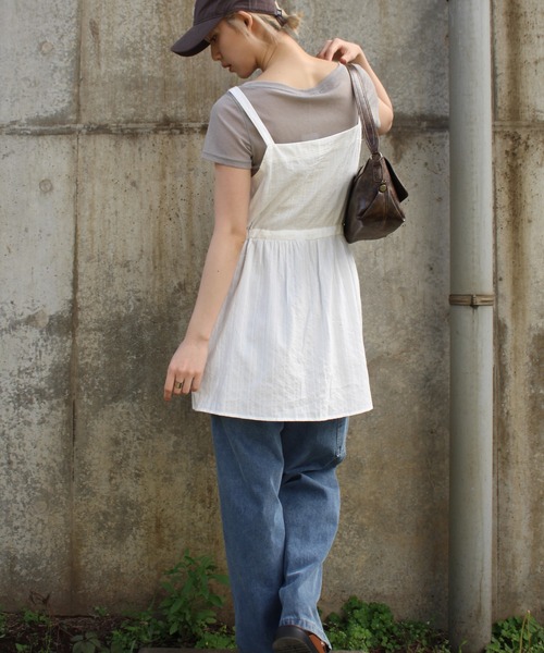 SpRay(スプレイ)の「前ボタンミニキャミワンピース(ワンピース・レディース・ホワイト/ブラック・FREE)」の18枚目の写真