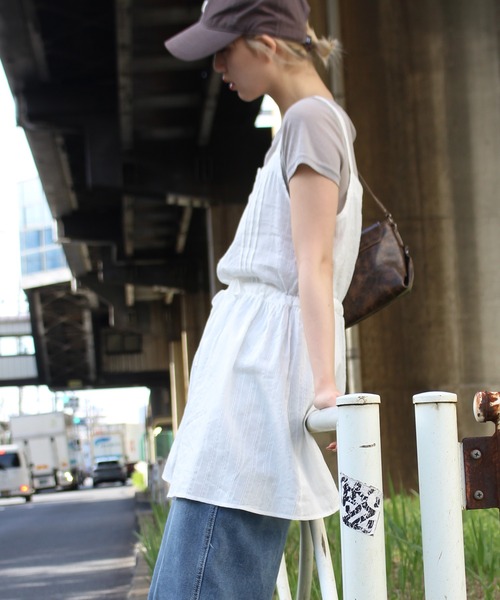 SpRay(スプレイ)の「前ボタンミニキャミワンピース(ワンピース・レディース・ホワイト/ブラック・FREE)」の20枚目の写真