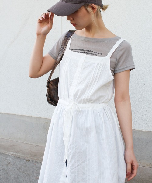 SpRay(スプレイ)の「前ボタンミニキャミワンピース(ワンピース・レディース・ホワイト/ブラック・FREE)」の21枚目の写真