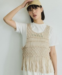 マクラメベスト≪手洗い可能≫