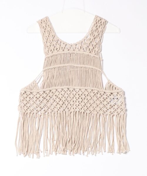 VICKY（ビッキー）の「マクラメベスト≪手洗い可能≫（その他アウター・レディース・アイボリー/オフホワイト・M）」の11枚目の写真