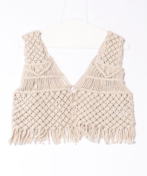 VICKY（ビッキー）の「マクラメベスト≪手洗い可能≫（その他アウター・レディース・アイボリー/オフホワイト・M）」の12枚目の写真
