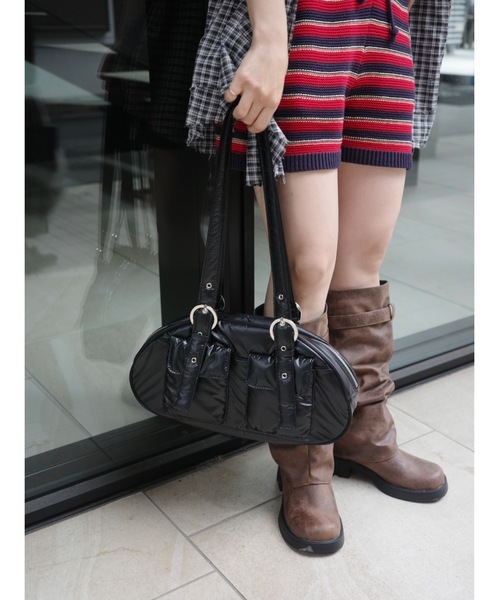 jumelle（ジュメロ）の「【Casselini】ナイロンミニボストン（ボストンバッグ・レディース・オフホワイト/ブラック・FREE）」の10枚目の写真