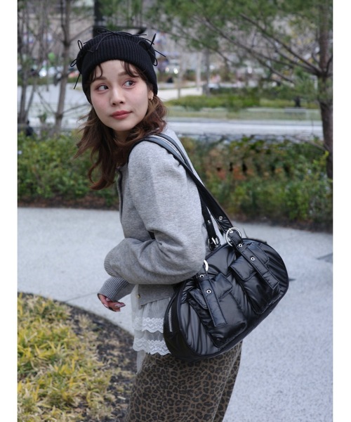 jumelle（ジュメロ）の「【Casselini】ナイロンミニボストン（ボストンバッグ・レディース・オフホワイト/ブラック・FREE）」の9枚目の写真