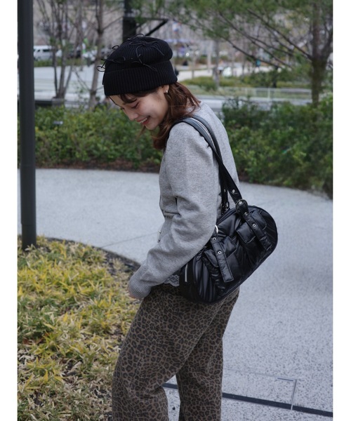 jumelle（ジュメロ）の「【Casselini】ナイロンミニボストン（ボストンバッグ・レディース・オフホワイト/ブラック・FREE）」の8枚目の写真