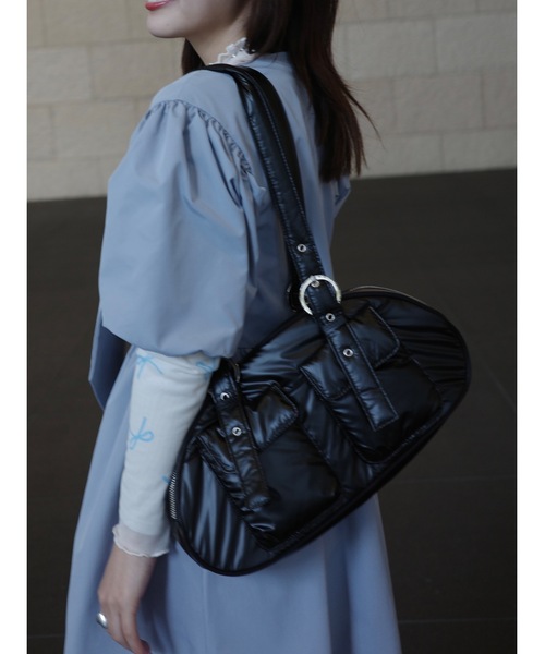 jumelle（ジュメロ）の「【Casselini】ナイロンミニボストン（ボストンバッグ・レディース・オフホワイト/ブラック・FREE）」の7枚目の写真