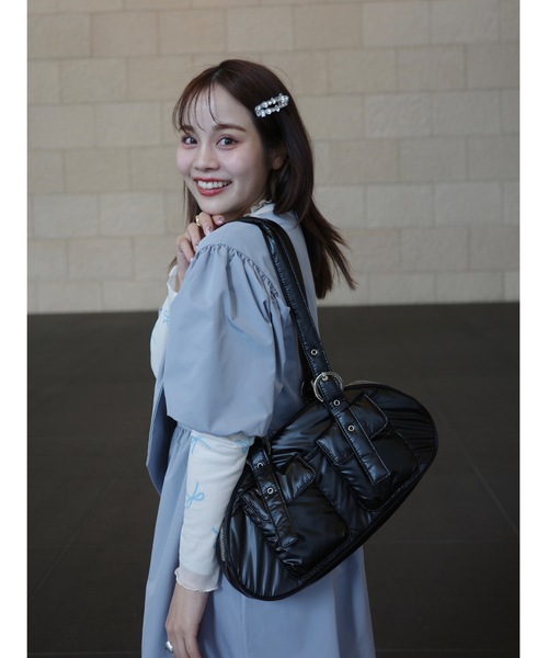 jumelle（ジュメロ）の「【Casselini】ナイロンミニボストン（ボストンバッグ・レディース・オフホワイト/ブラック・FREE）」の4枚目の写真